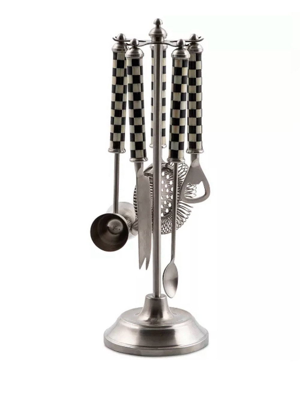 MacKenzie-Childs Courtly Checks Bar Tool Set in Black & White